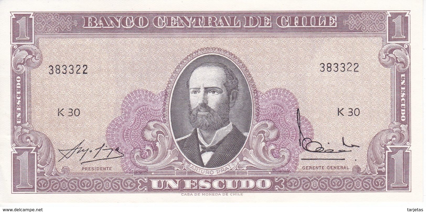 BILLETE DE CHILE DE 1 PESO DEL AÑO 1964 EN CALIDAD EBC (XF) (BANK NOTE) - Chili