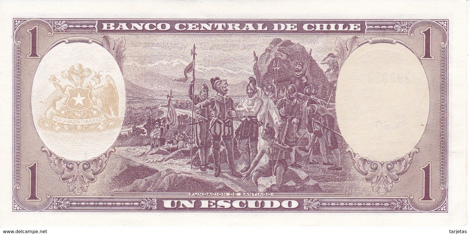 BILLETE DE CHILE DE 1 PESO DEL AÑO 1964 EN CALIDAD EBC (XF) (BANK NOTE) - Chili