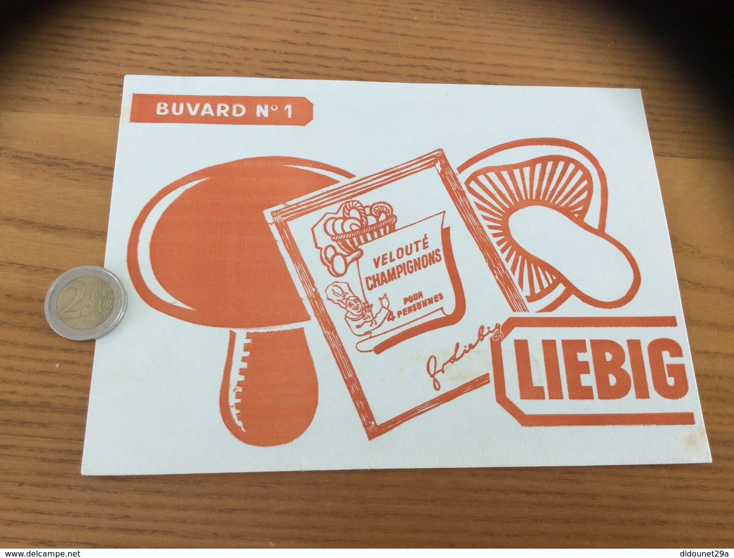 Buvard «LIEBIG - N°1 VELOUTÉ CHAMPIGNONS » - Soep En Saus