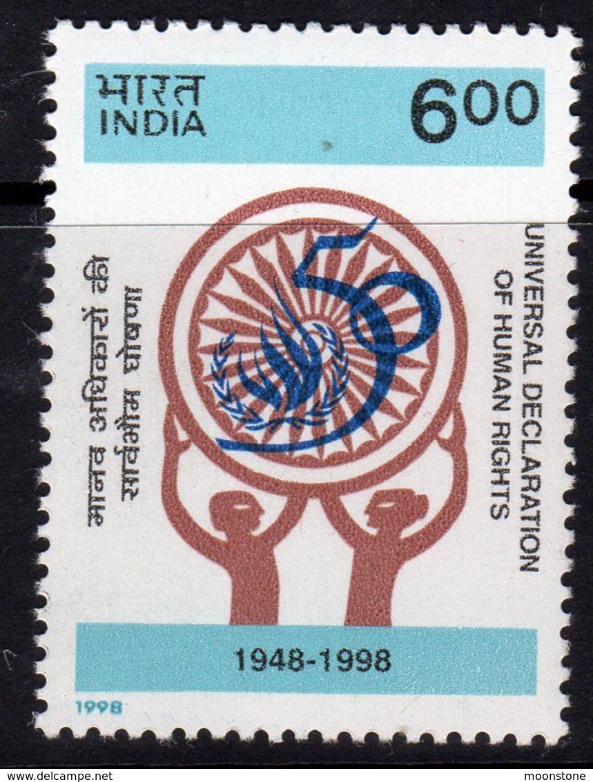 India 1998 50th Anniversary Of Declaration Of Human Rights, MNH, SG 1780 (D) - Neufs