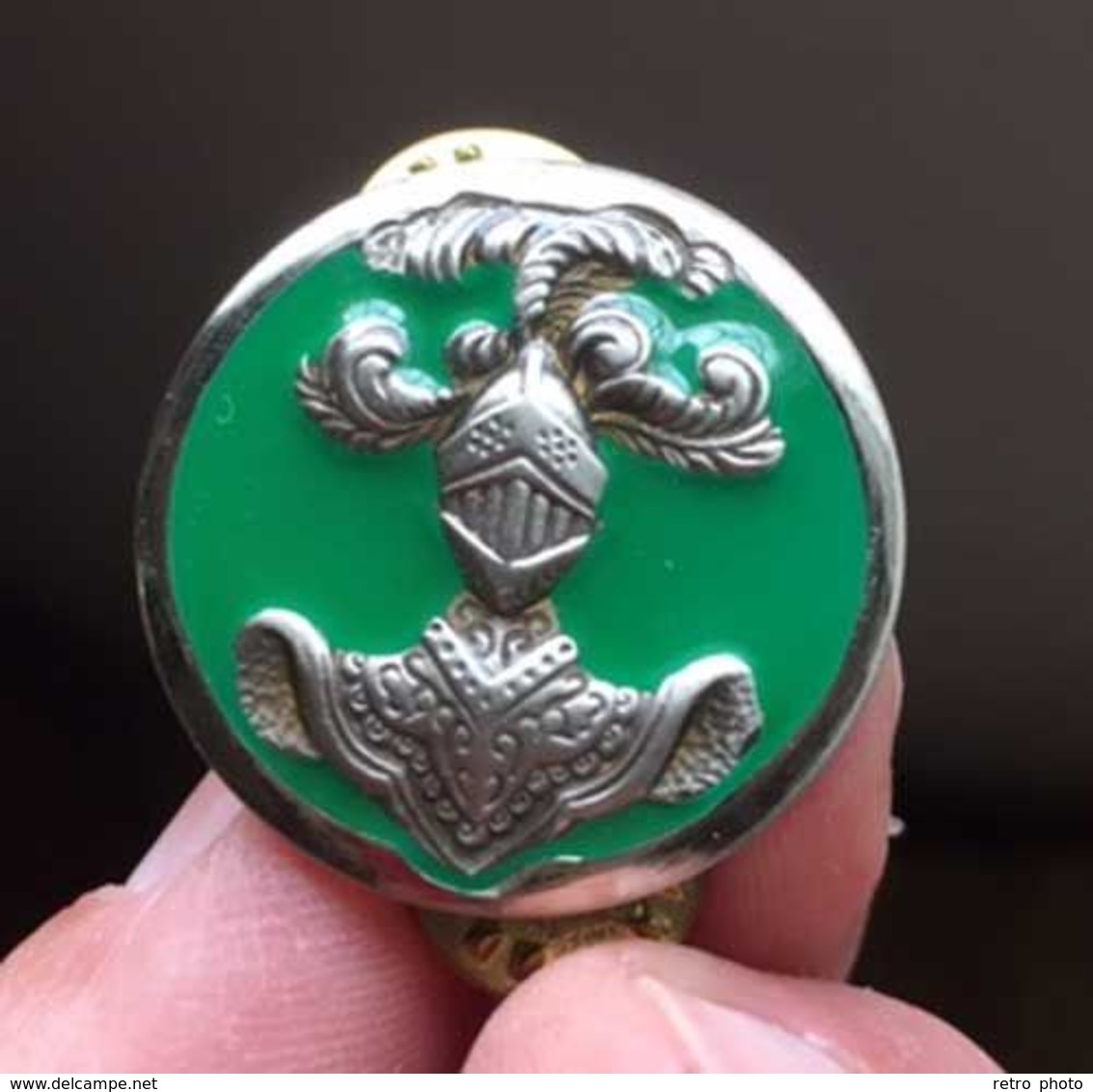 Militaria - Insigne De Col Chasseurs Mécanisés Vert, Coinderoux - Landmacht