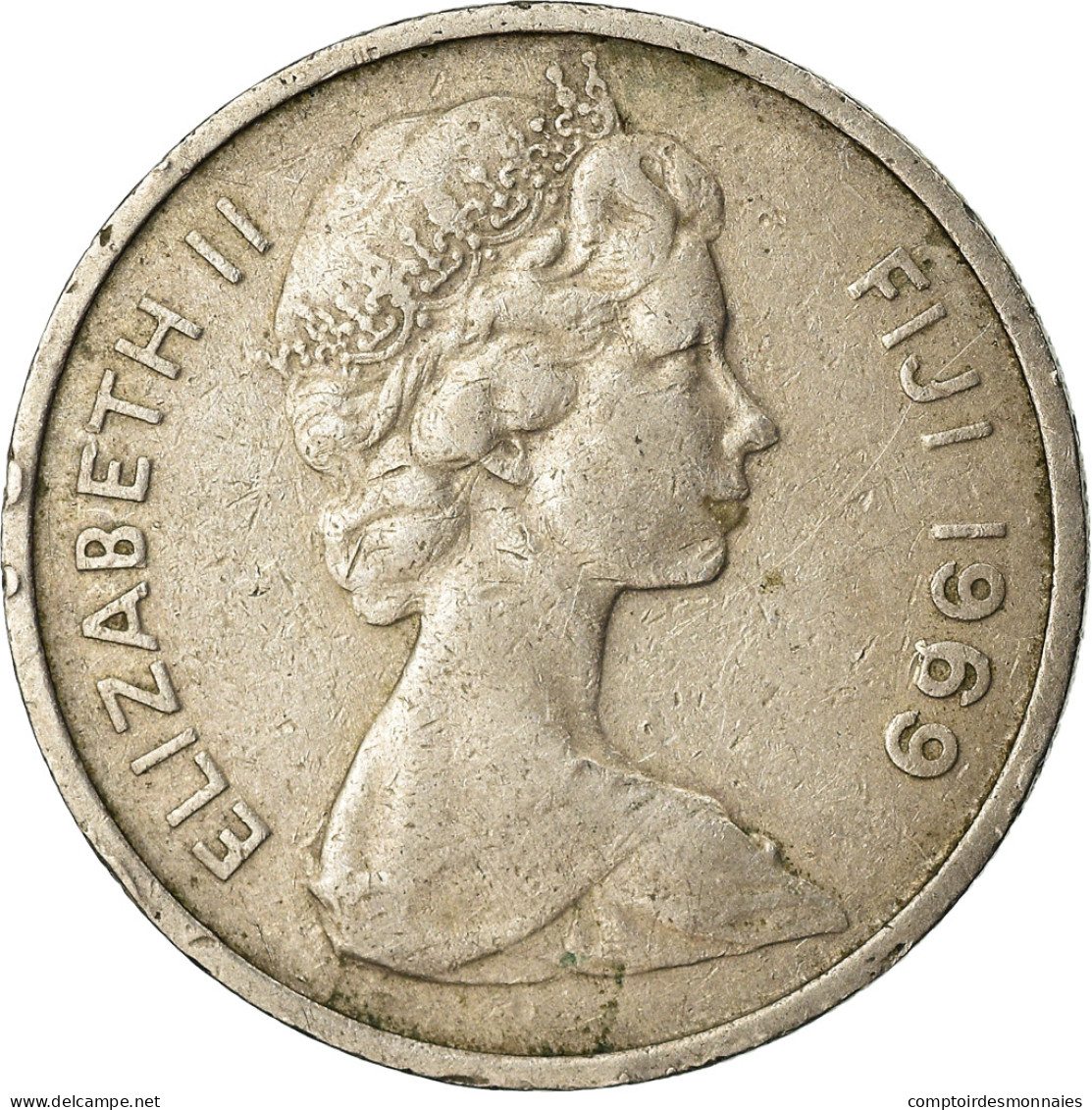 Monnaie, Fiji, Elizabeth II, 5 Cents, 1969, TB, Copper-nickel, KM:29 - Fidji