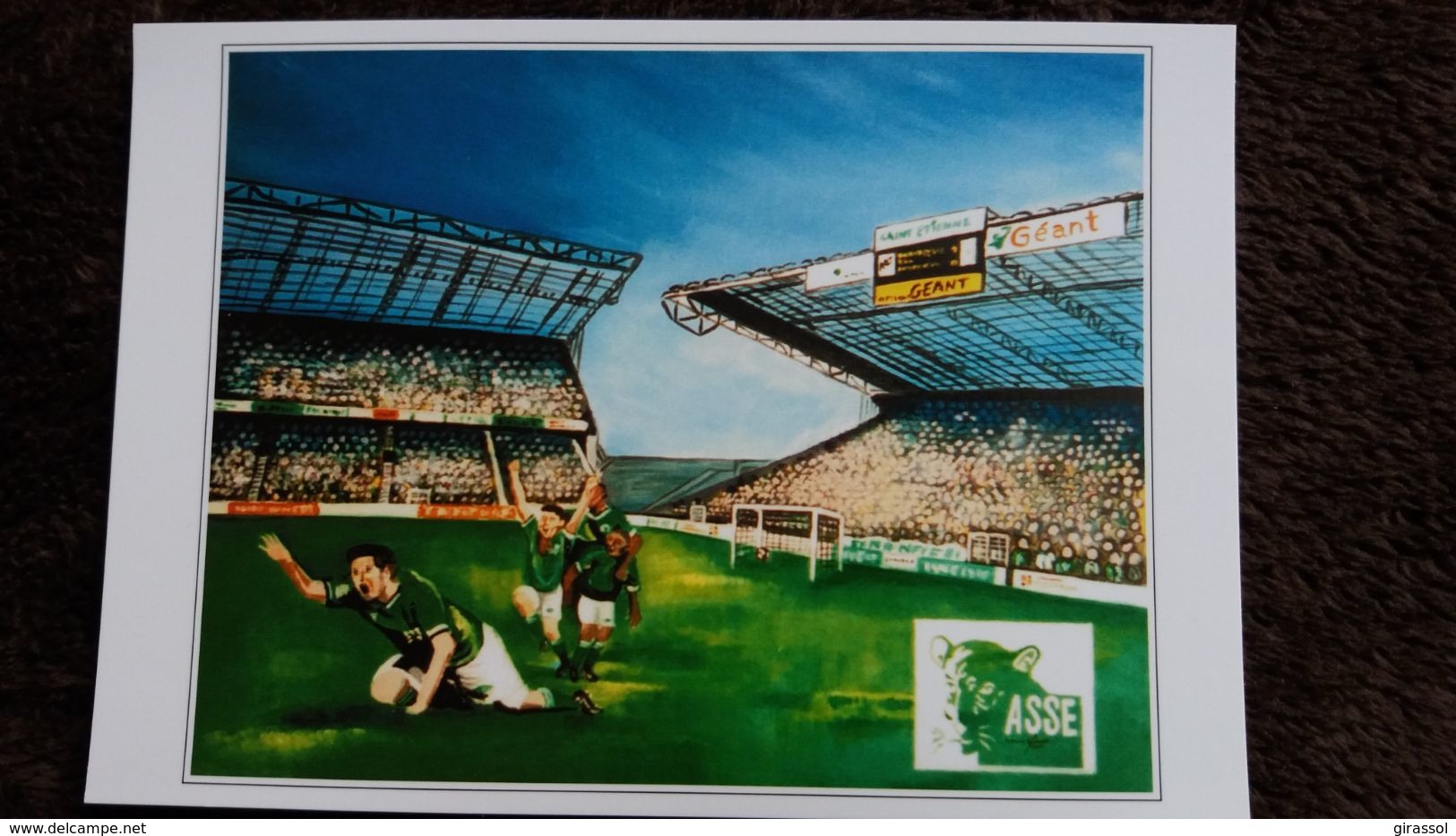 CPM STADE STADIUM SAINT ETIENNE GEOFFROY GUICHARD D APRES TABLEAU DE C CHEVER PHOTO NAULIN 2002  JOIE DU BUTEUR - Stades