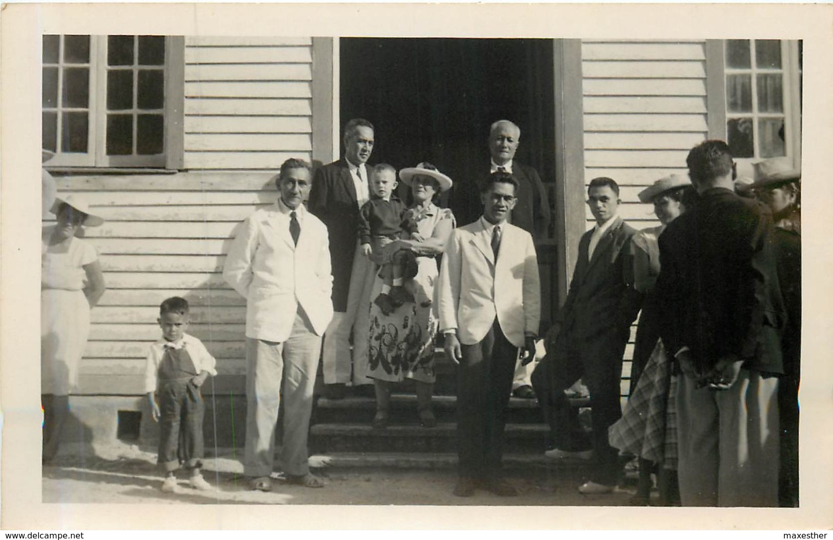 UTUROA Pasteurs Au Temple De Bethel - Carte Photo - - Polinesia Francese