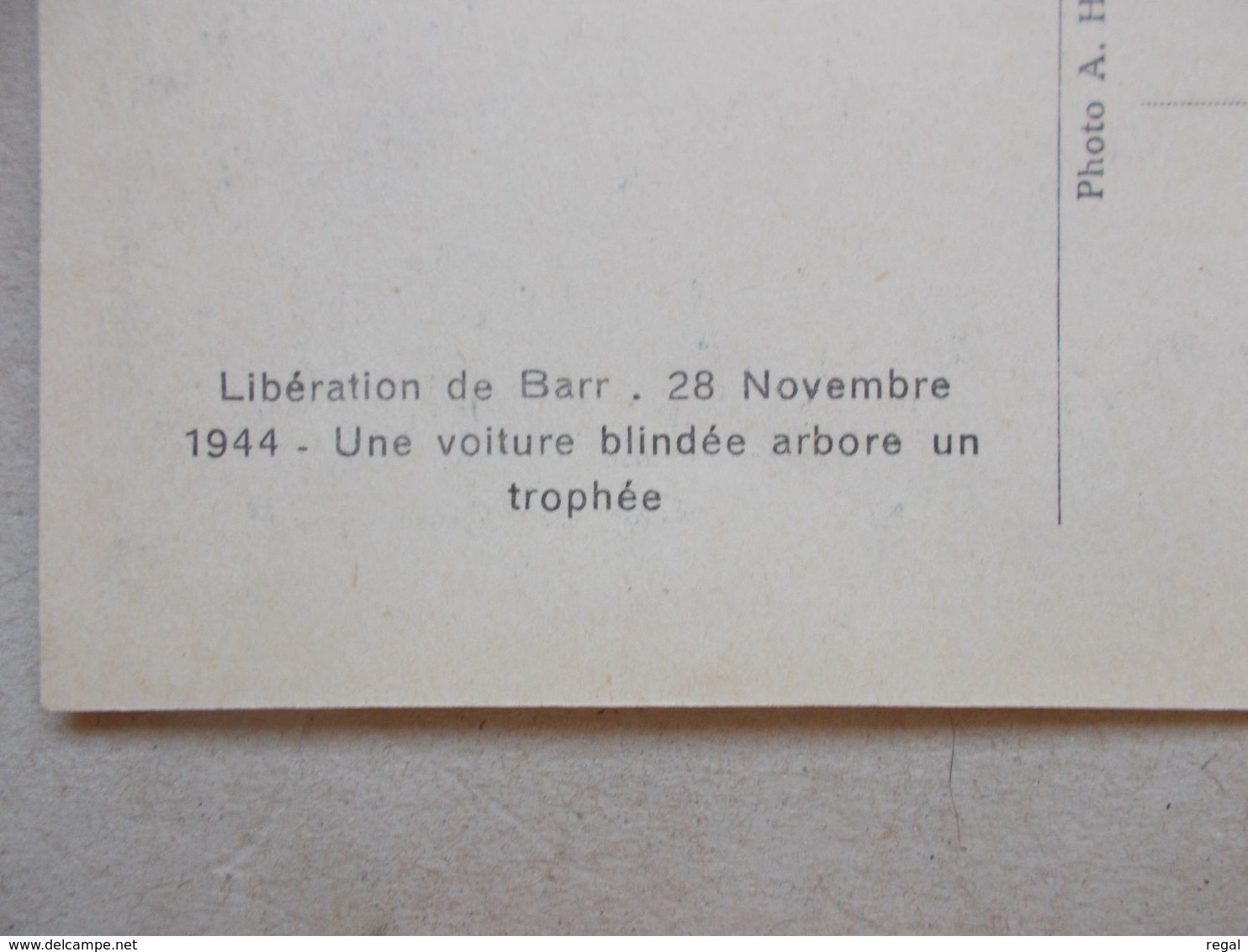 CPA DE BARR Libération De Barr 28/11/1944 -Voiture Blindée Arborant Un Trophée - Barr