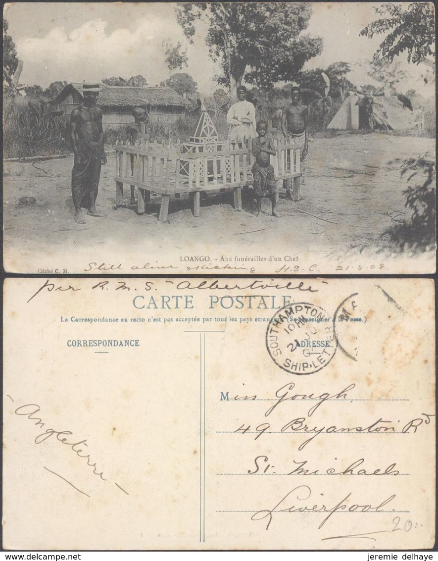 Carte Postale - Loango : Aux Funérailles D'un Chef (Cliché C.M.) / TP Décollé - Ohne Zuordnung