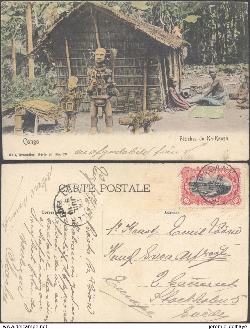 Carte Postale - Congo : Fétiches Du Ka-Kongo (Nels 14 N°131, Couleur) / Voyagée - Congo Belge