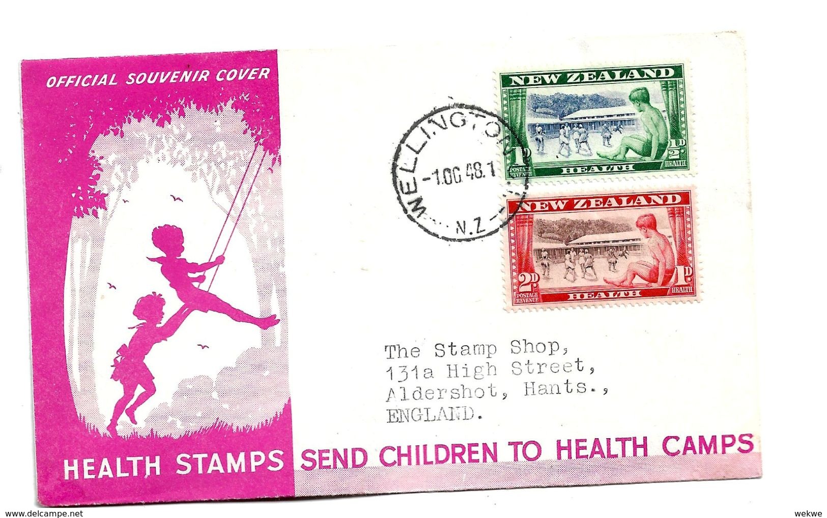 NZ188/ NEUSEELAND - Health Camp Ausgabe 1948, Kindersport - Cartas & Documentos