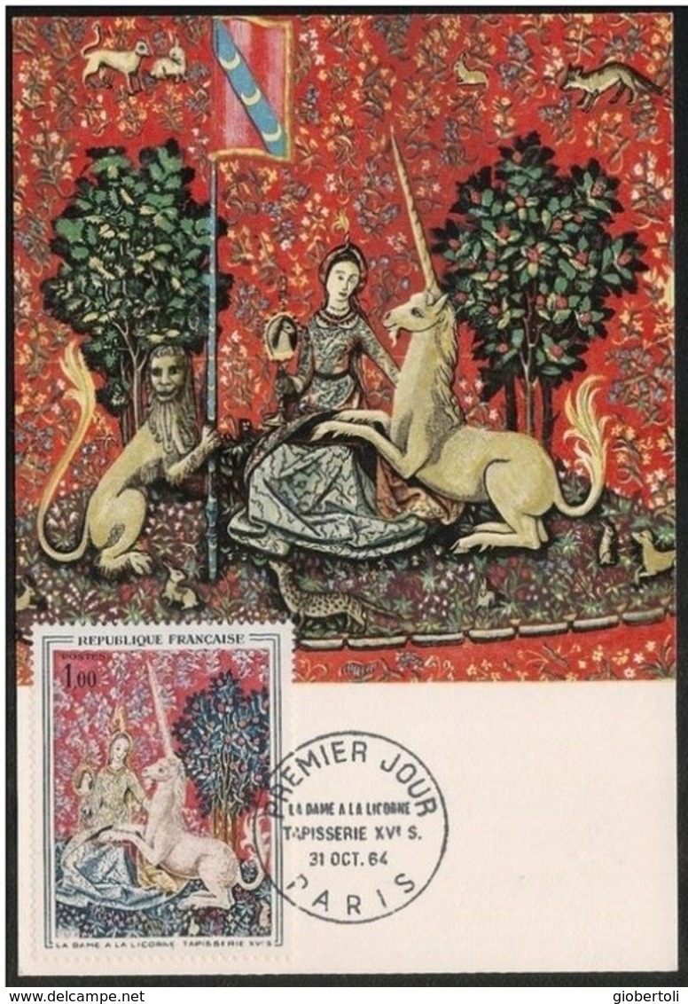 Francia/France: Maximum Card, Arazzo Del XV Sec., Tapisserie Du XVe Siècle, Tapestry XV Century - Textile