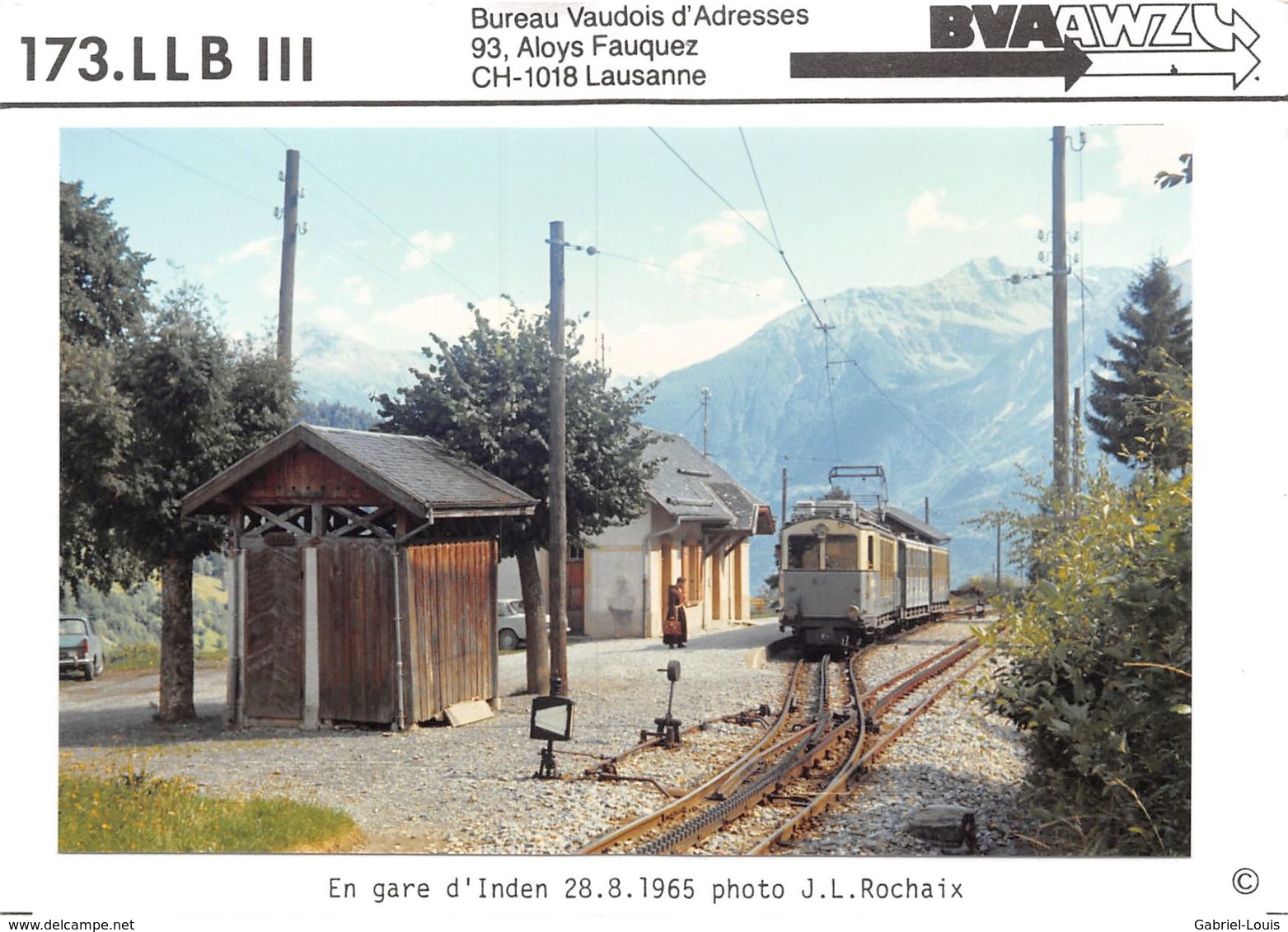 BVA - En Gare D'Inden - Loèche–Loèche-les-Bains LBB - L.B.B Ligne De Chemin De Fer Train - Leukerbad - Loèche