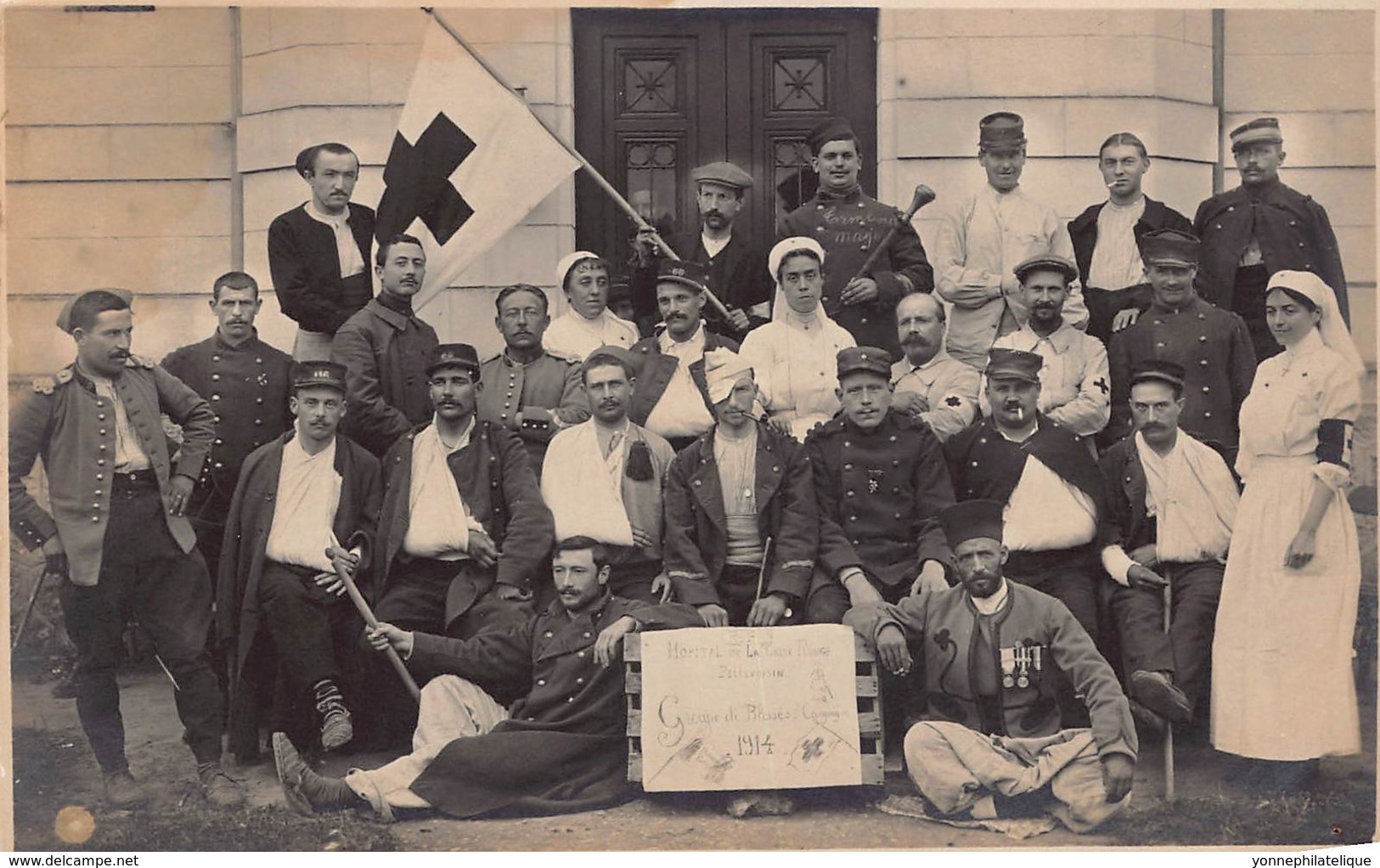 77 - SEINE ET MARNE - FONTAINEBLEAU - 10071 - Lot De 2 Cartes Photos - Hôpital De La Croix Rouge PELLEVOISIN - Fontainebleau