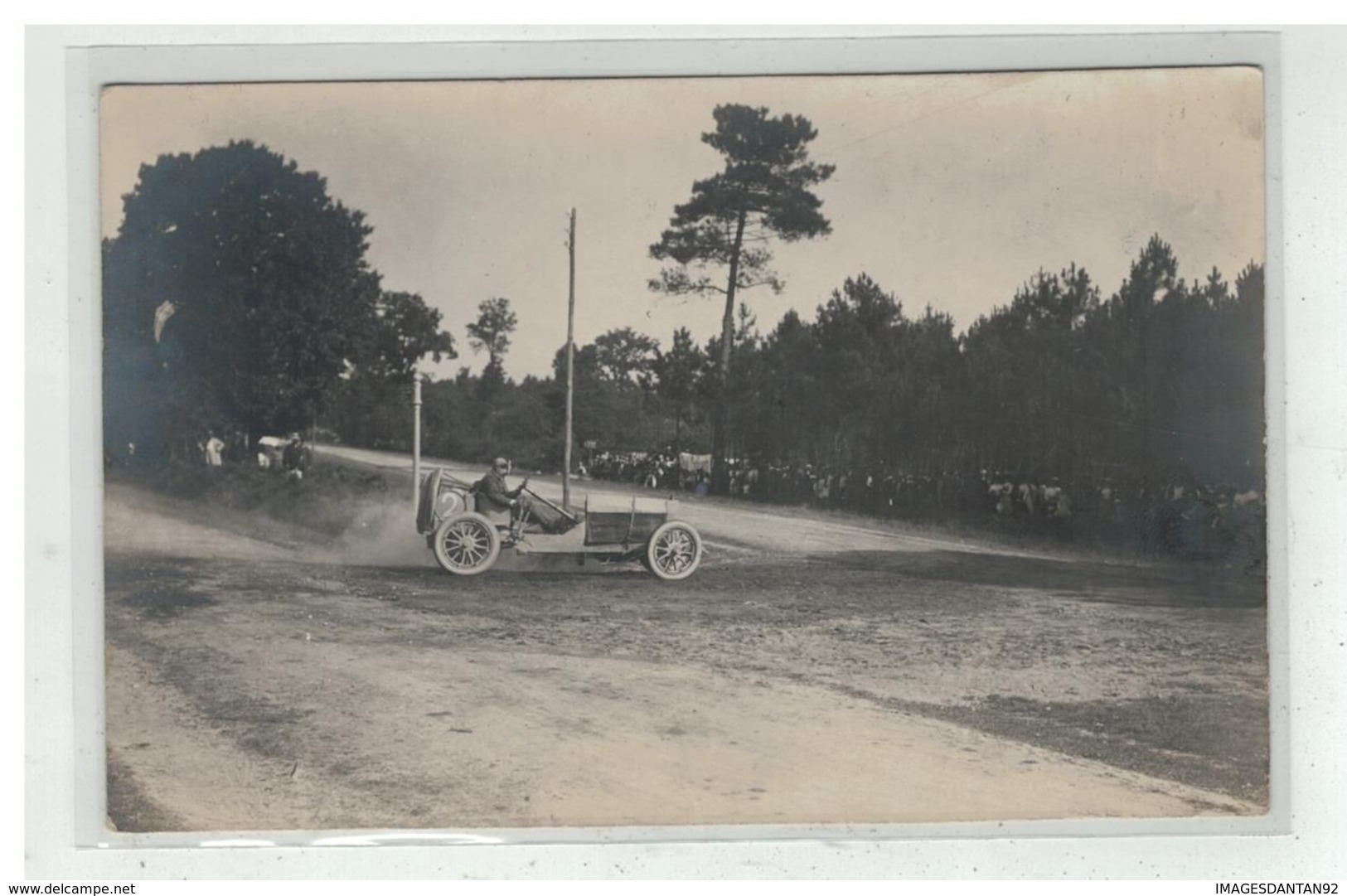 72 CIRCUIT DE LA SARTHE 1911 #12572 VOITURE COURSE VIRAGE DE FOURRIER VIRAGE DE LA FOURCHE CARTE PHOTO - Autres & Non Classés