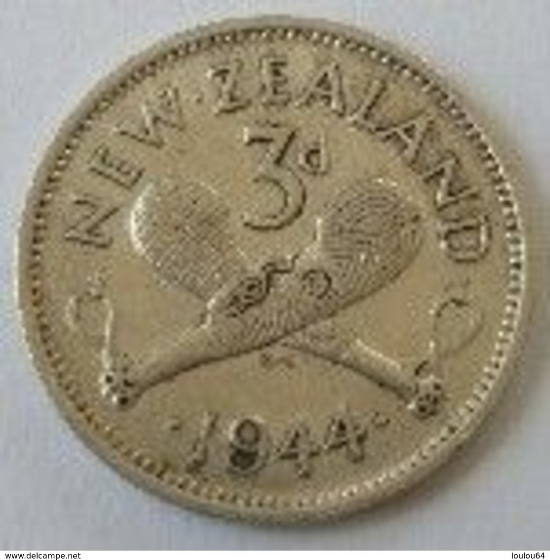 Monnaies - Nouvelle Zélande - 3 Pence 1944 - GEORGE VI - - Nouvelle-Zélande