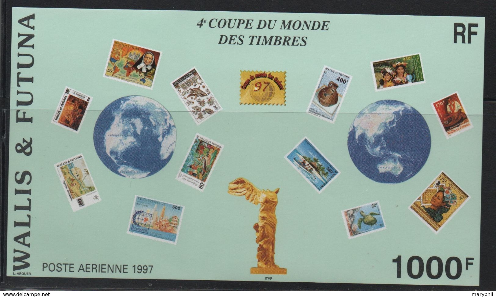 LOT 504 - WALLIS ET FUTUNA BF N° 7 ** - COUPE DU MONDE DES TIMBRES    - Cote 26 € - Hojas Y Bloques