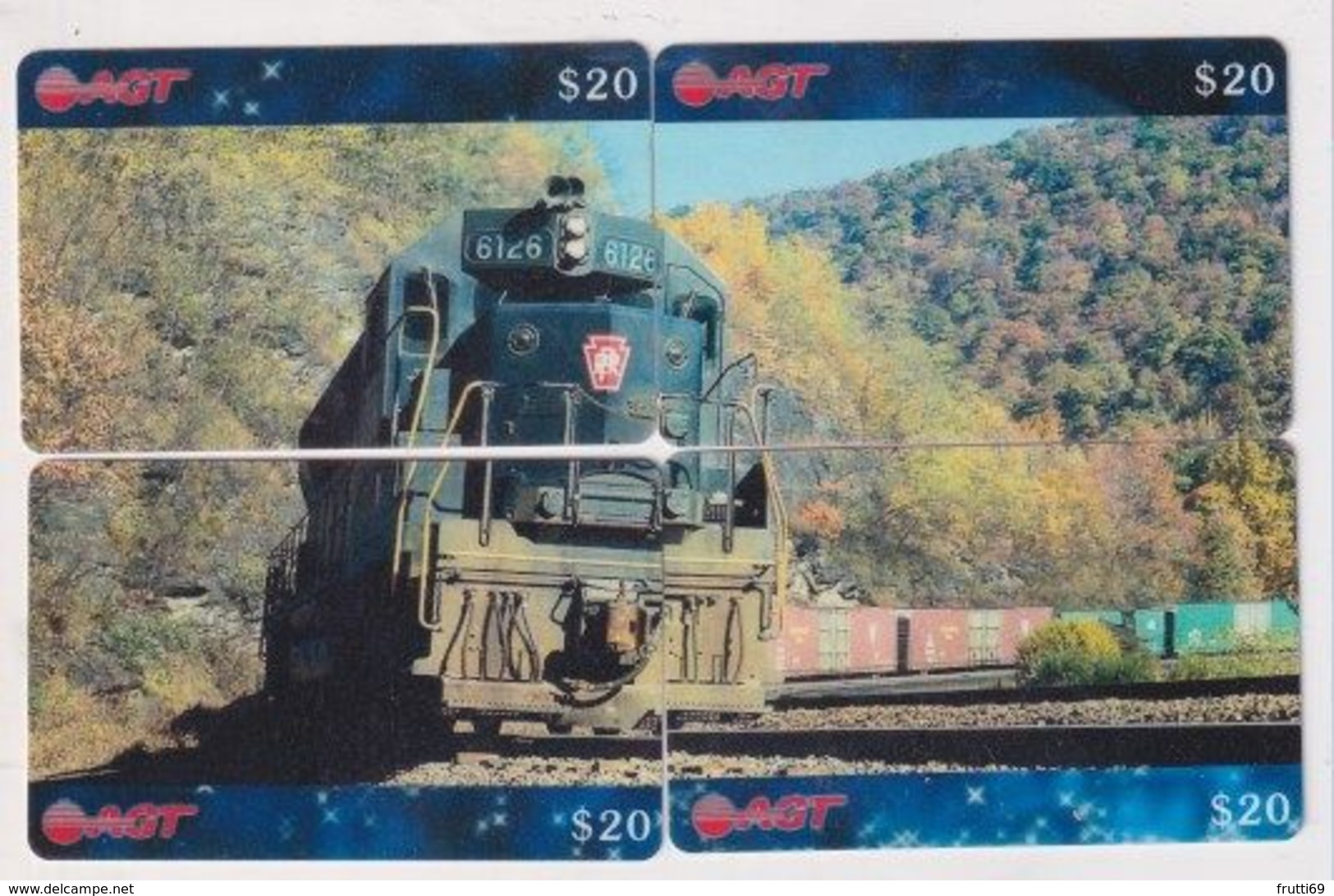 TK  25524 CHINA - Prepaid Puzzle 4 Cards - Train - Trains