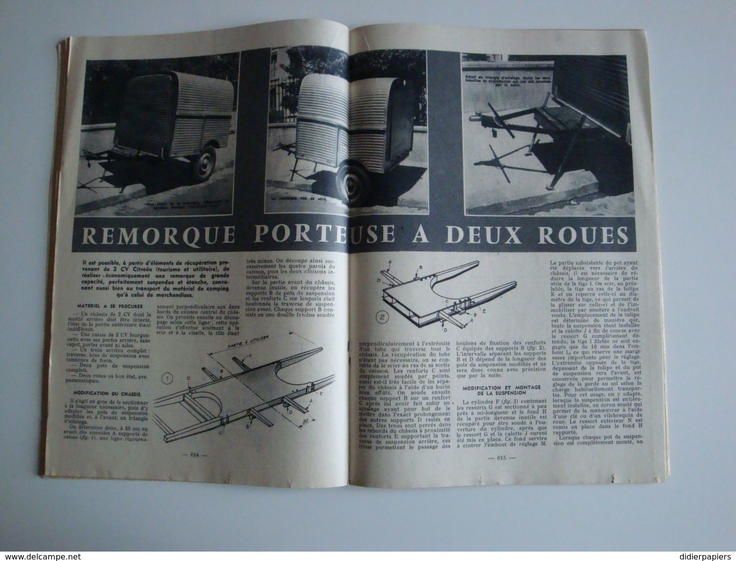 Système "D" La Revue Des Bricoleurs,1961,remorque Porteuse à Deux Roues,2cv,jeu De Tir Pour Fusées Etc - Bricolage / Tecnica