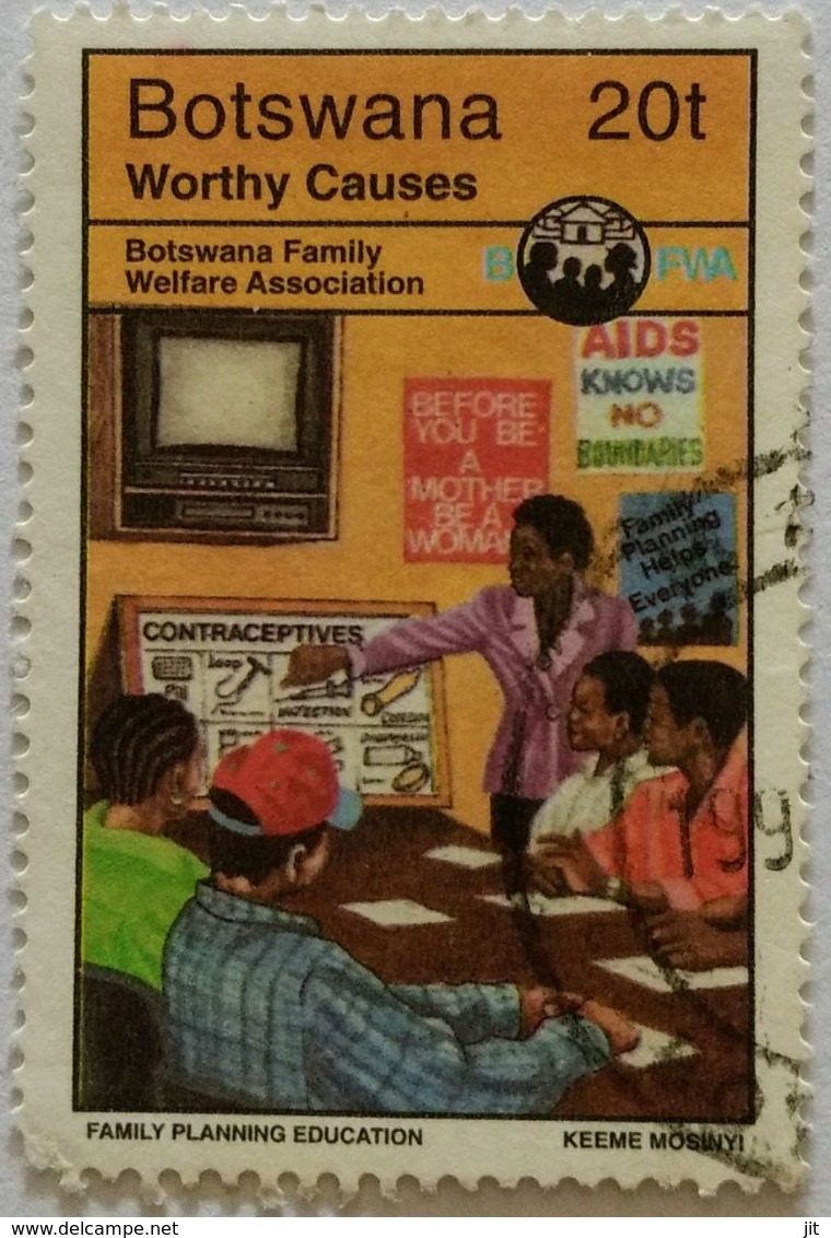 022. BOTSWANA 1970 USED STAMP FAMILY WELFARE ASSOCIATION, AIDS - Botswana (1966-...)