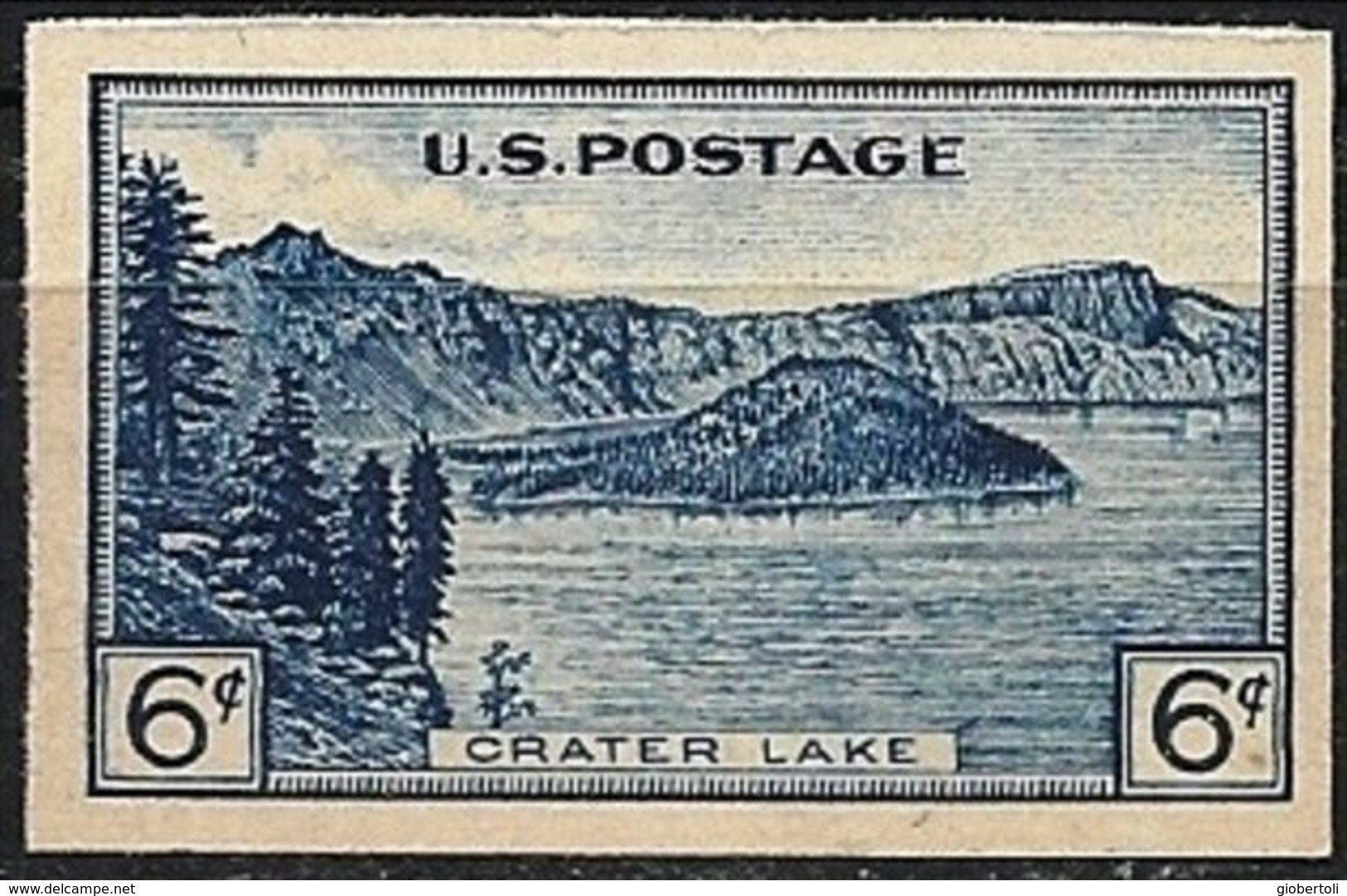 Stati Uniti/United States/États-Unis: Non Dentellato, Non Dentelé, Imperforate, Lago Del Cratere, Crater Lake, Lac De Cr - Volcanos