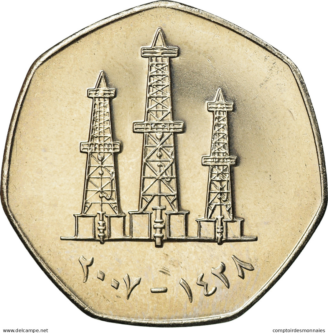 Monnaie, United Arab Emirates, 50 Fils, 2007, British Royal Mint, SPL - Emiratos Arabes