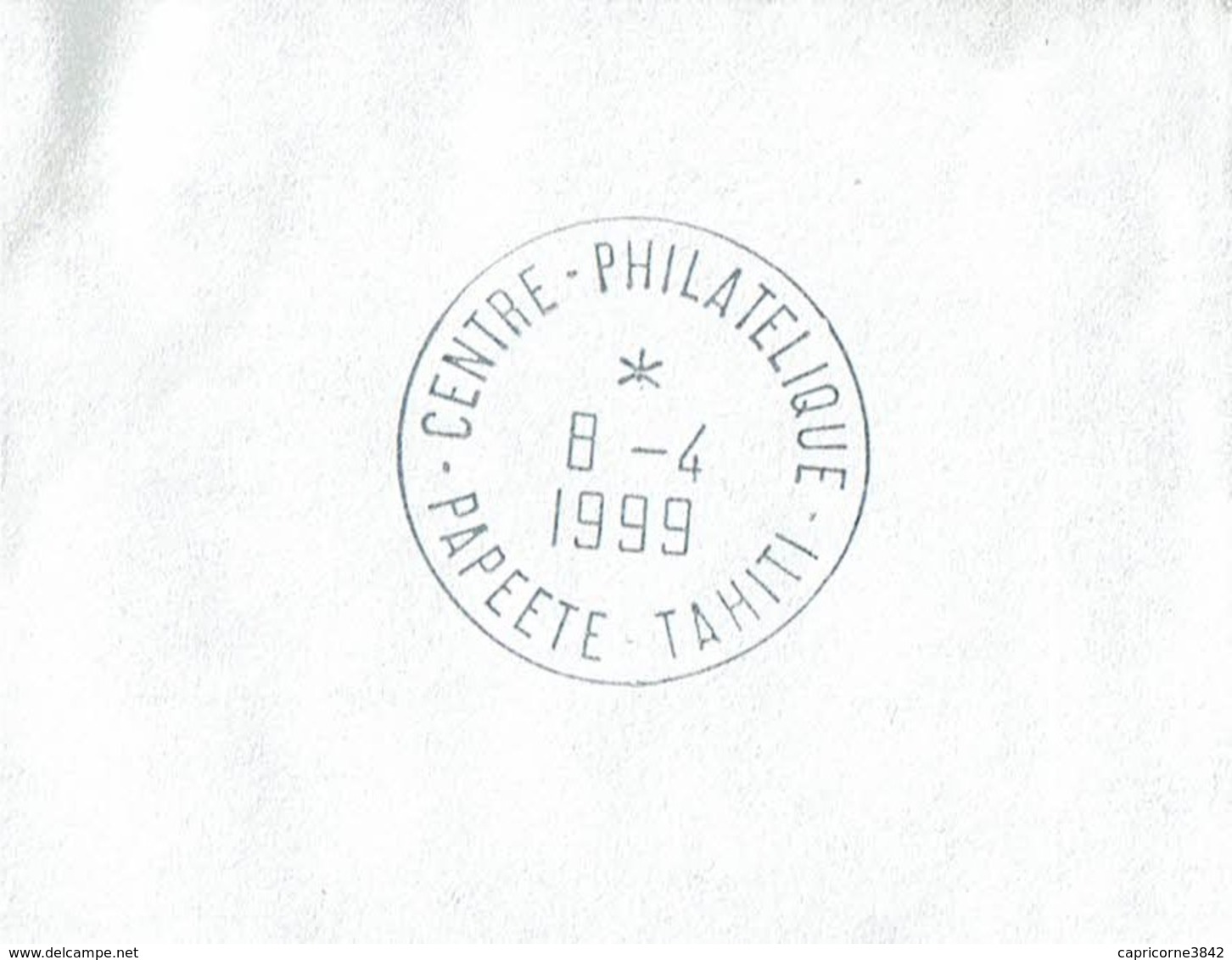 1999 - Cachet Manuel "CENTRE PHILATELIQUE - PAPEETE TAHITI" - Tahití