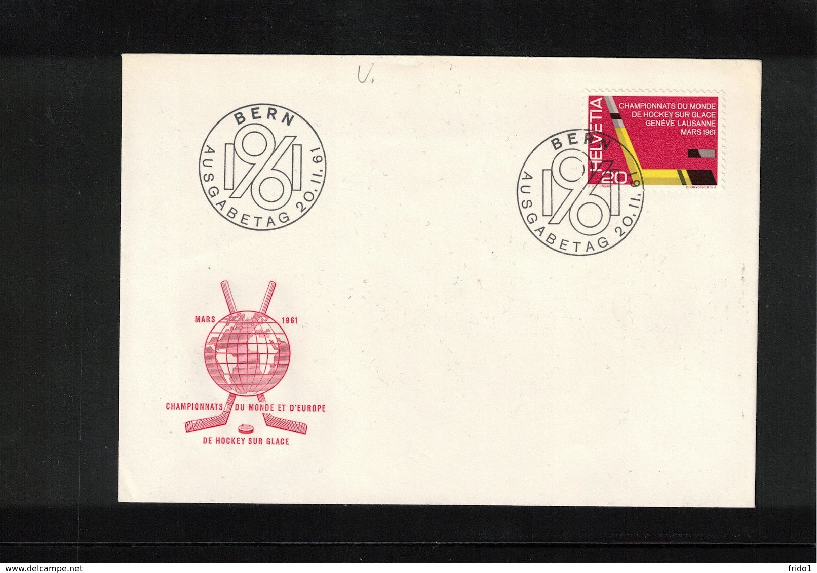 Schweiz / Switzerland 1961 Geneve European And  World Ice Hockey Championship Interesting Letter FDC - Hockey (sur Glace)