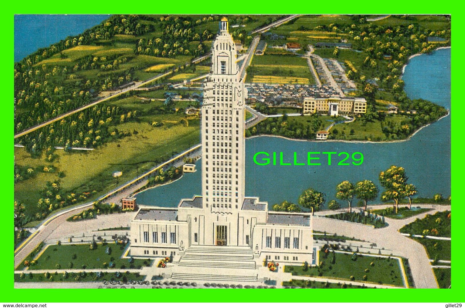 BATON ROUGE, LA -THE LOUISIANA STATE CAPITOL - TRAVEL IN 1947 - - Baton Rouge