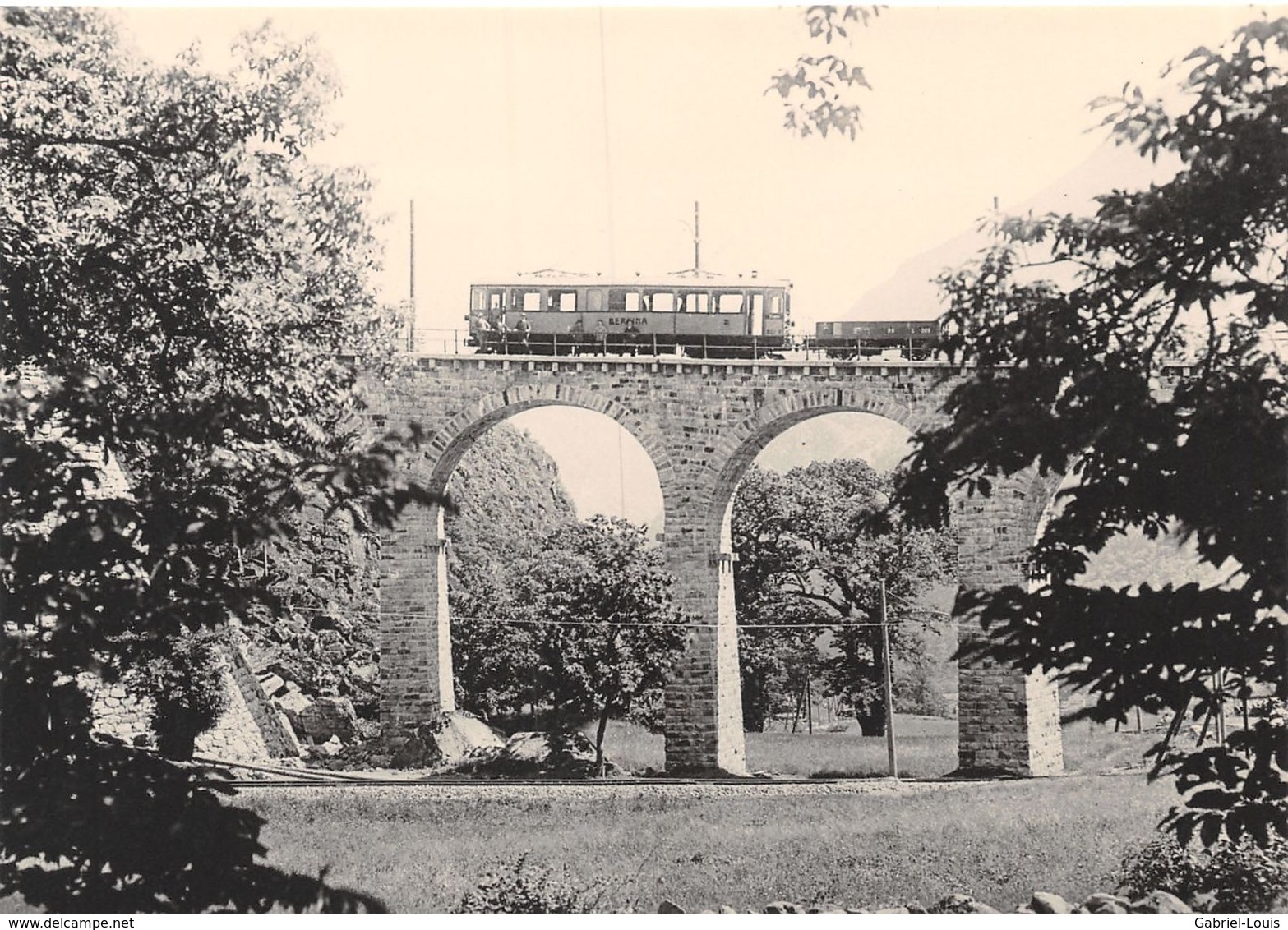 BVA - Viaduc De Brusio 1910- Rhätische Bahn - RhB - R.h.B. Ligne De Chemin De Fer Train - Brusio