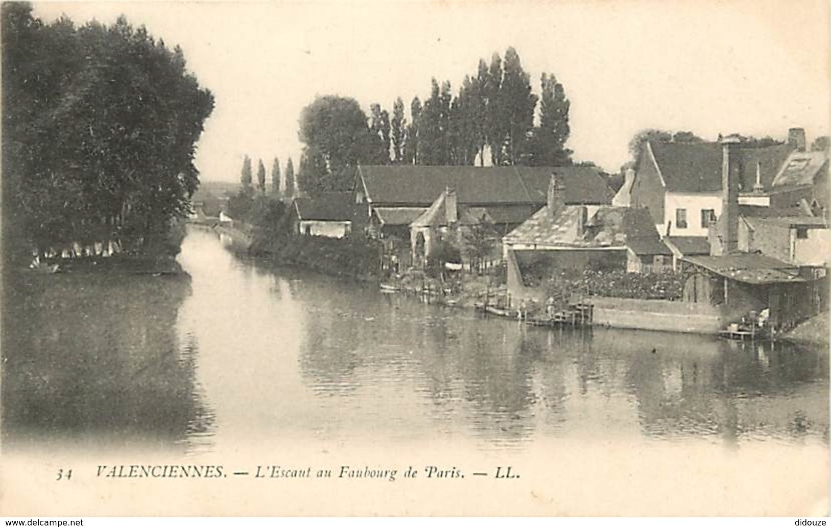 59 - Valenciennes - L'Escaut Au Faubourg De Paris - Précurseur - Oblitération Ronde De 1904 - CPA - Voir Scans Recto-Ver - Valenciennes