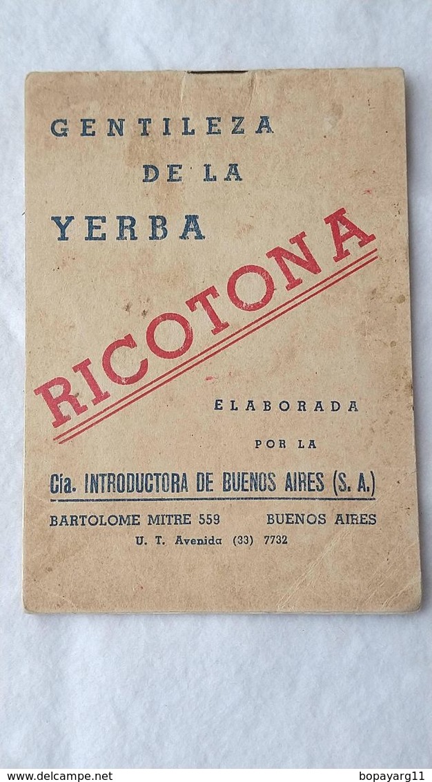 Argentina Argentine Yerba Mate Publicity Radio Soap Opera Characters Book #13 - Targhe Di Cartone