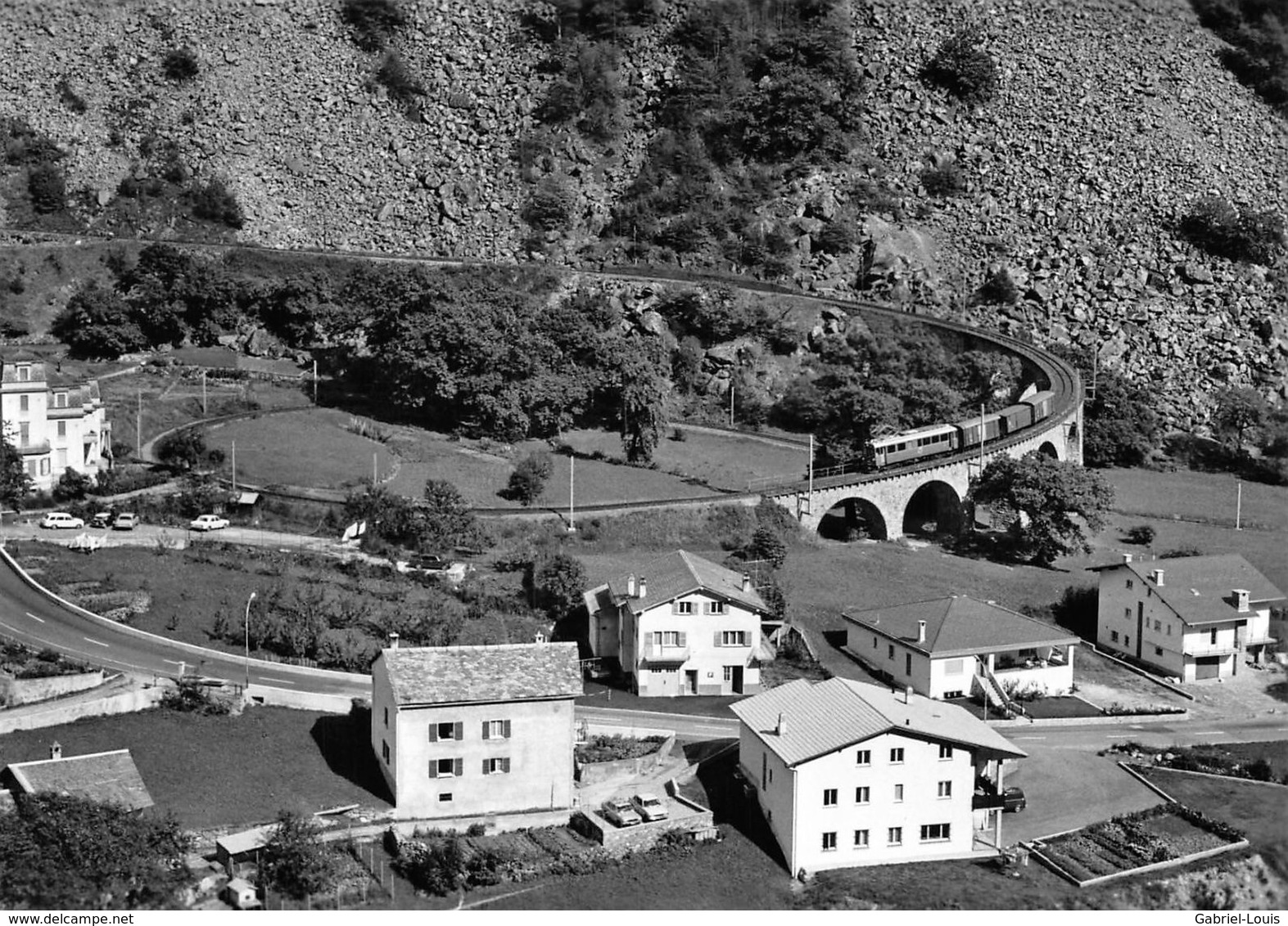 BVA -  Viaduc Brusio Hélicoidal Vue Aérienne - Rhätische Bahn - RhB - R.h.B. Ligne De Chemin De Fer Train - Brusio