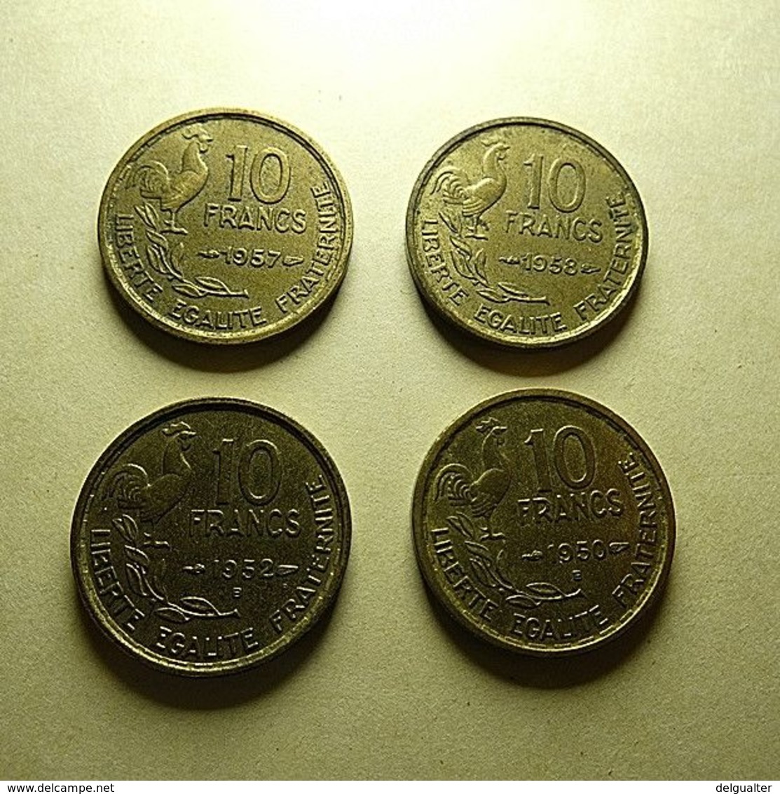France 4 Coins 10 Francs All Different - Kilowaar - Munten