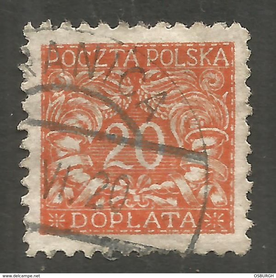 POLAND. 20g POSTAGE DUE USED GRANICA - Portomarken