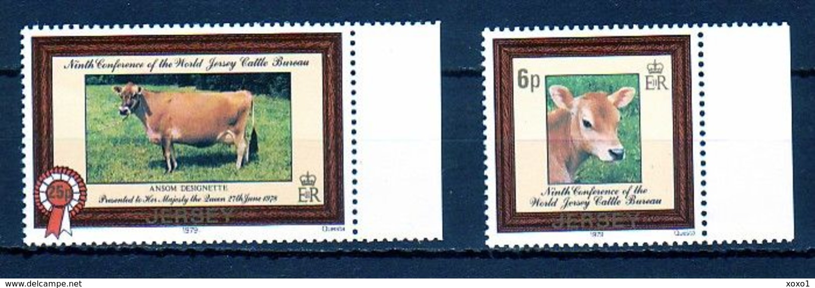 Jersey 1979 Mi.No. 196 - 197 Animals Cows Farm 2v MNH** 1,00 € - Hoftiere