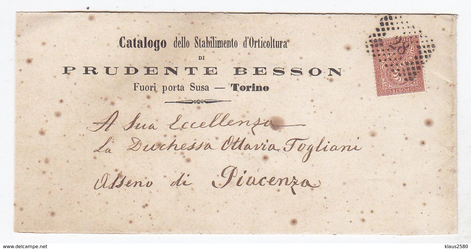 Italien Um 1870 Brief Mit EF - Autres & Non Classés