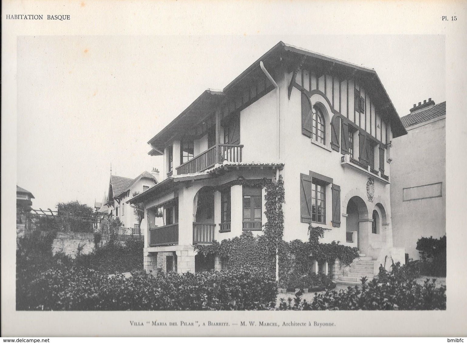 HABITATION BASQUE - PL.21. Communs De La Villa  "Ene Maïtea" à Biarritz - M. CASALIS Architecte - Arquitectura