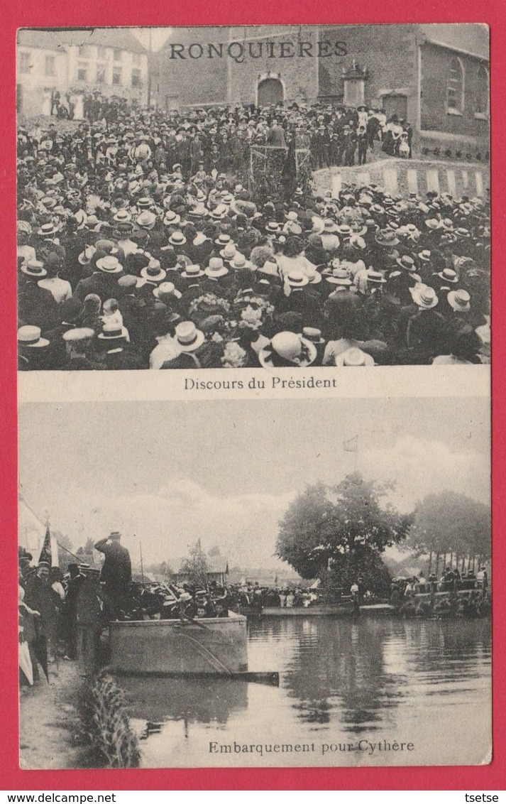 Ronquières ... 2 Vues  -Goûter Matrimonilal - 1912 ( Voir Verso , Spécial ) - Braine-le-Comte