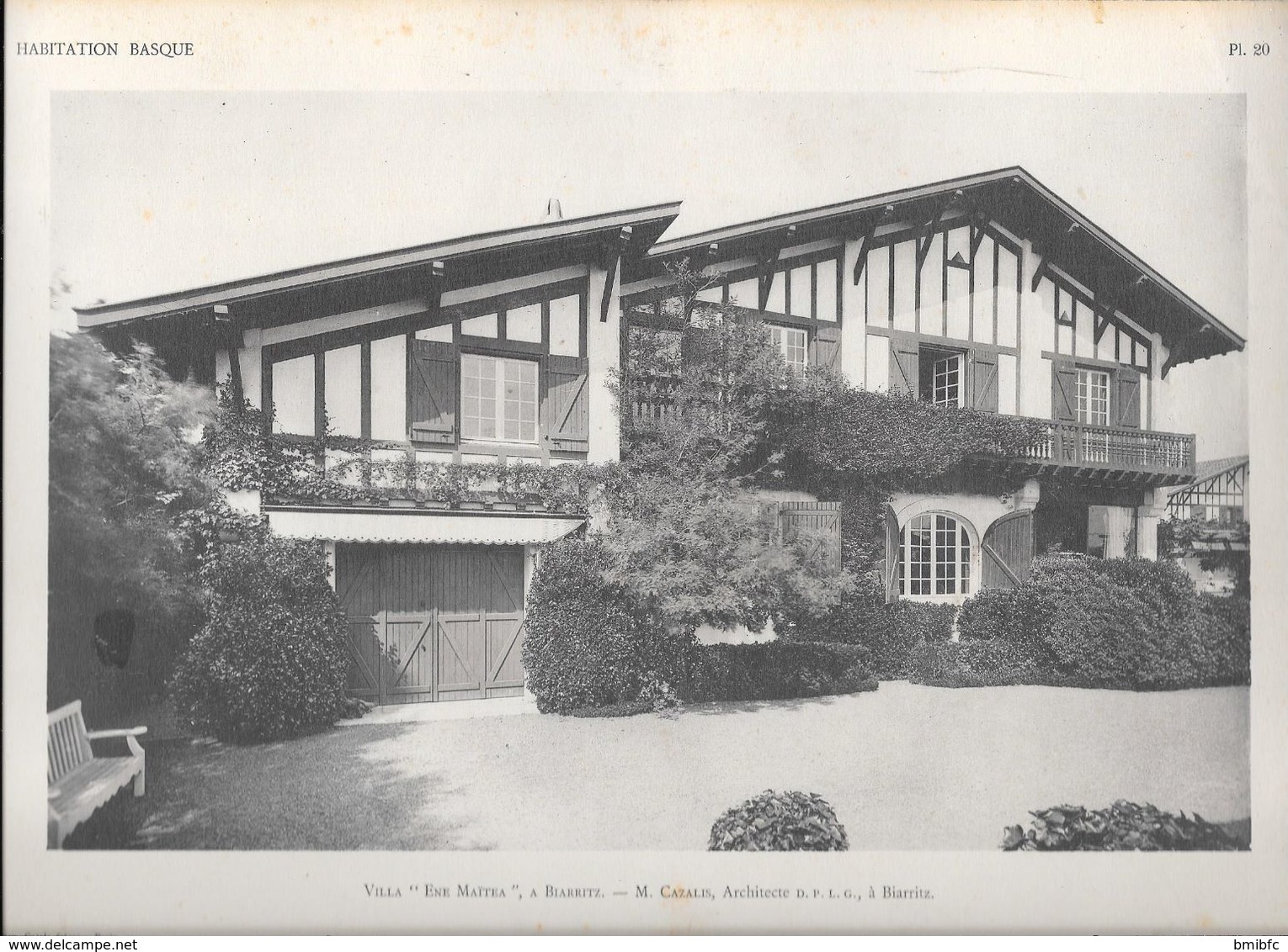 HABITATION BASQUE - PL.20.  VILLA " ENE MAÏTEA " à BIARRITZ - M. CAZALIS, Architecte D.P.L.G. à Biarritz - Architektur