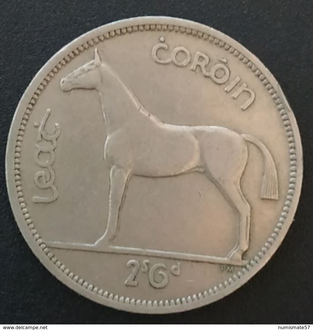 IRLANDE - EIRE - ½ Coróin / 2 Scilling 6 Pingin 1959 - KM 16a - Cheval - Horse - IRELAND - Irlanda