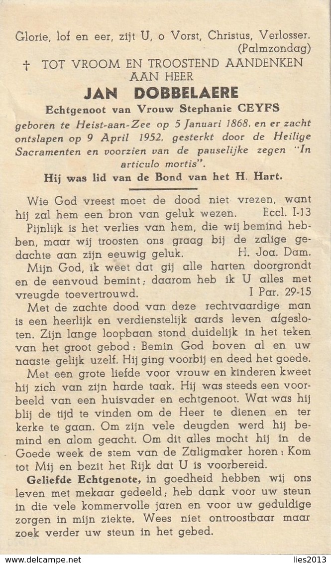 Heist Aan Zee, 1952, Jan Dobbelaere, Ceyfs - Devotion Images