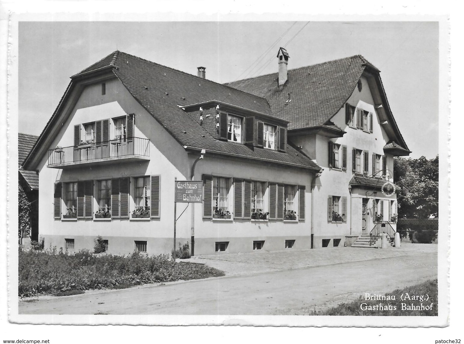 Suisse...Brittnau..(Aarg)..Gasthaus Bahnhof...1961...cpsm 15 X 10.5 ... - Autres & Non Classés