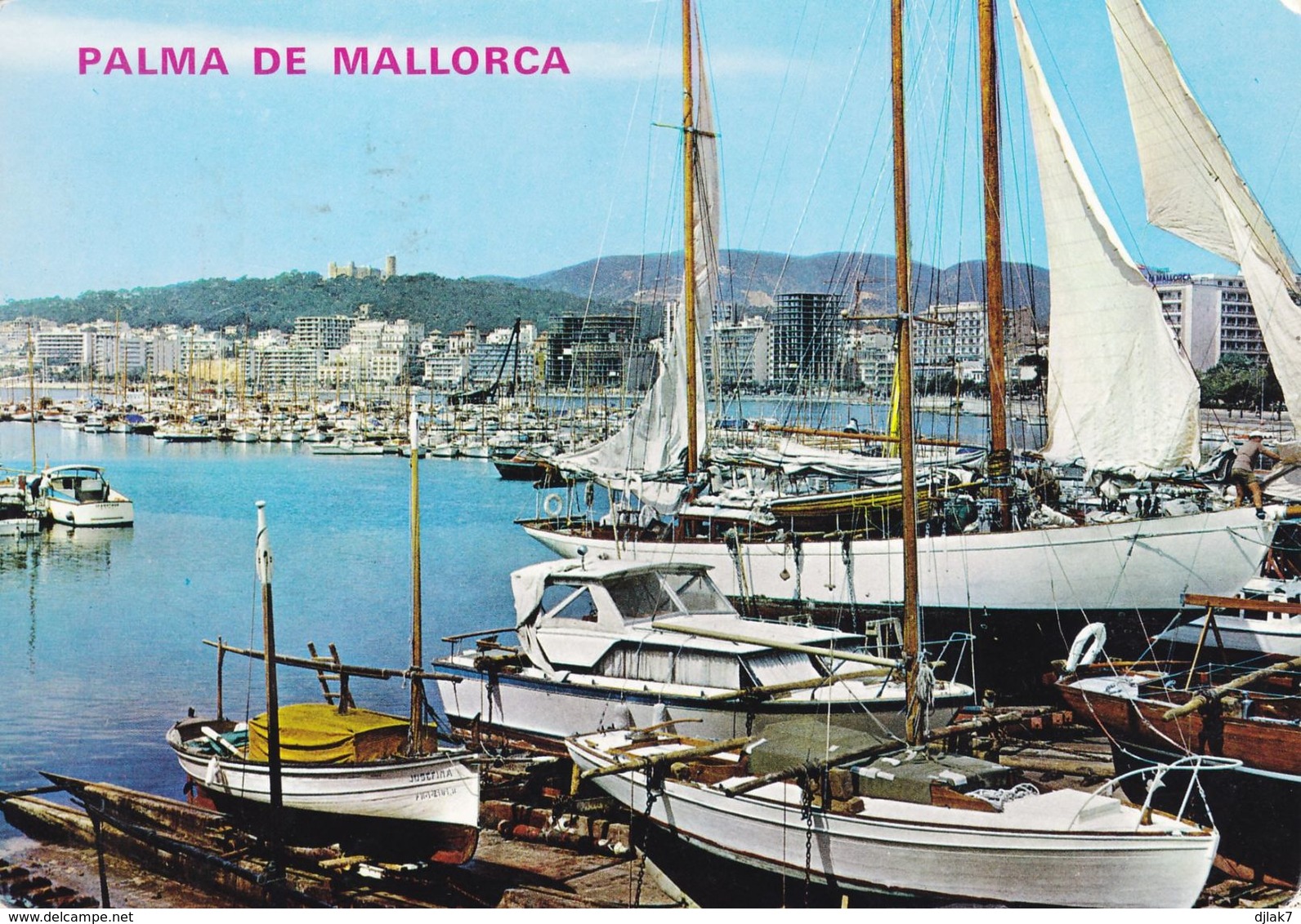 Espagne Palma De Mallorca Vista Parcial De La Bahia (2 Scans) - Palma De Mallorca