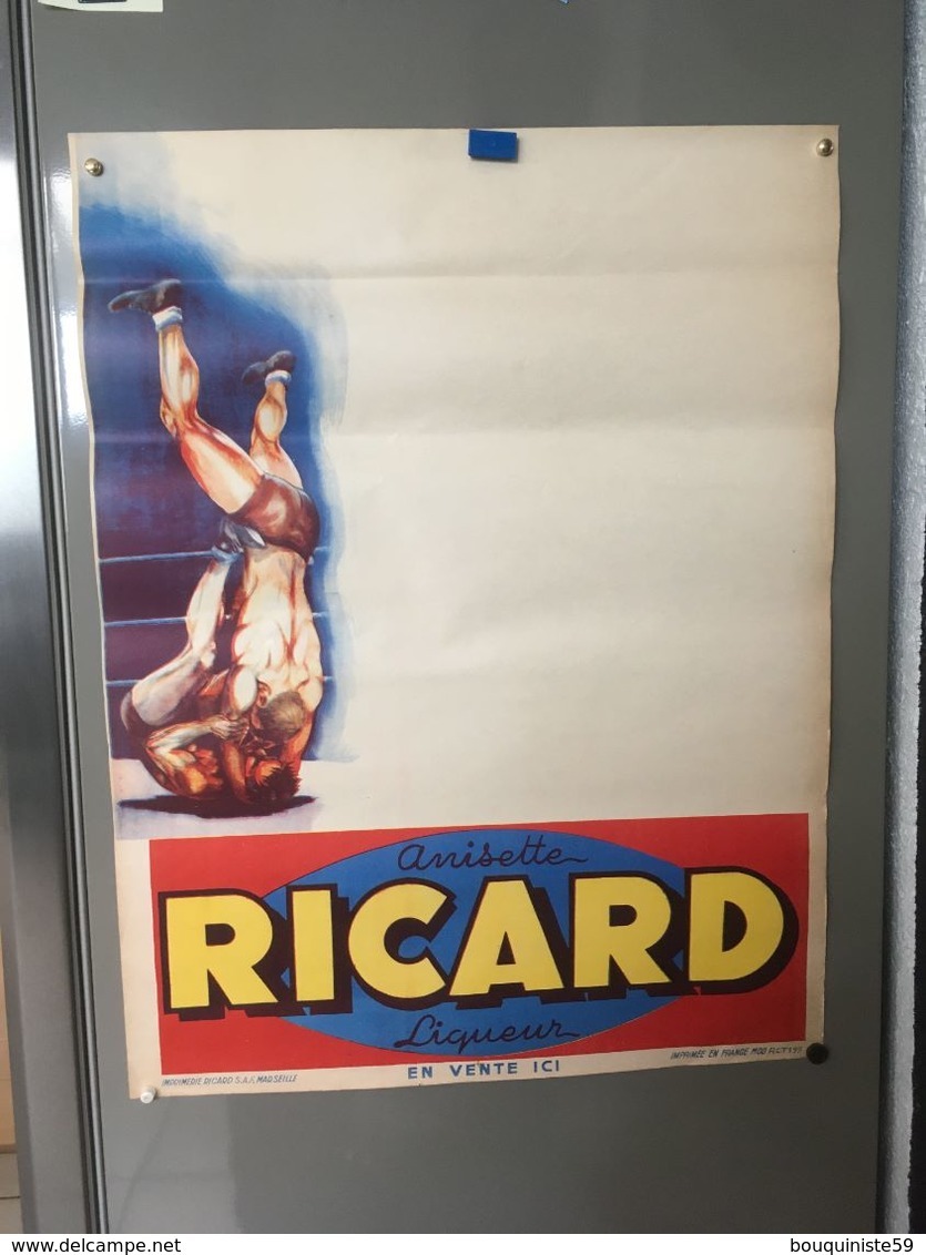 Affiche Vierge Pour " Ricard "Illustration Scène De Catch - Affiches