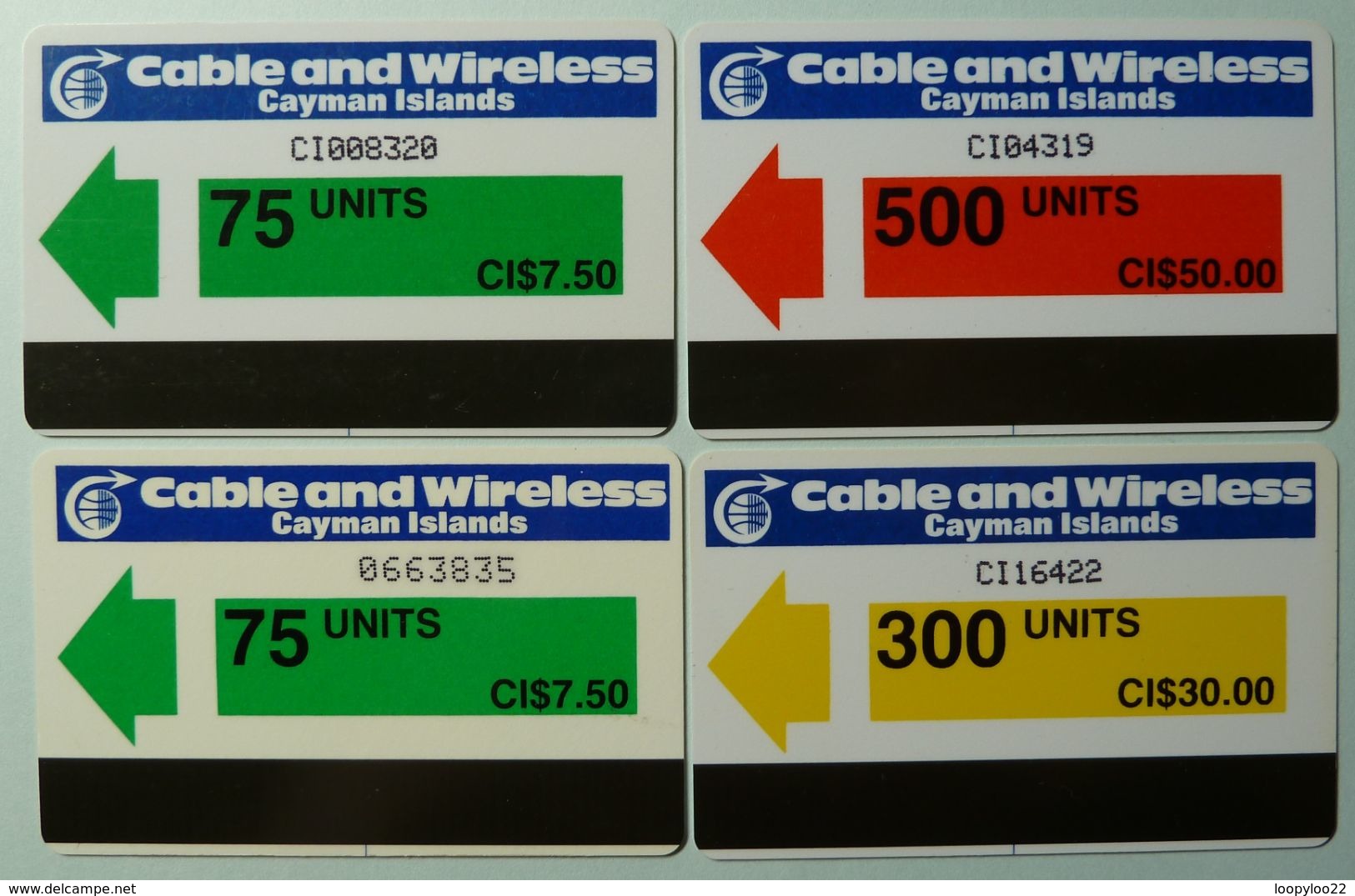 CAYMAN ISLANDS - Cable & Wireless - Autelca Collection - Group Of 4 - Used / Mint - Kaaimaneilanden