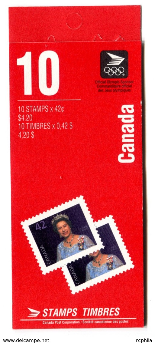 RC 17776 CANADA BK140 QUEEN ELIZABETH ISSUE CARNET COMPLET COLLÉ OUVERT GLUED OPEN BOOKLET NEUF ** TB MNH VF - Ganze Markenheftchen