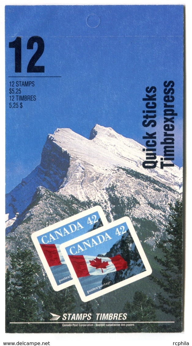 RC 17778 CANADA BK141 QUICK STICKS FLAG ISSUE CARNET COMPLET BOOKLET NEUF ** TB MNH VF - Libretti Completi