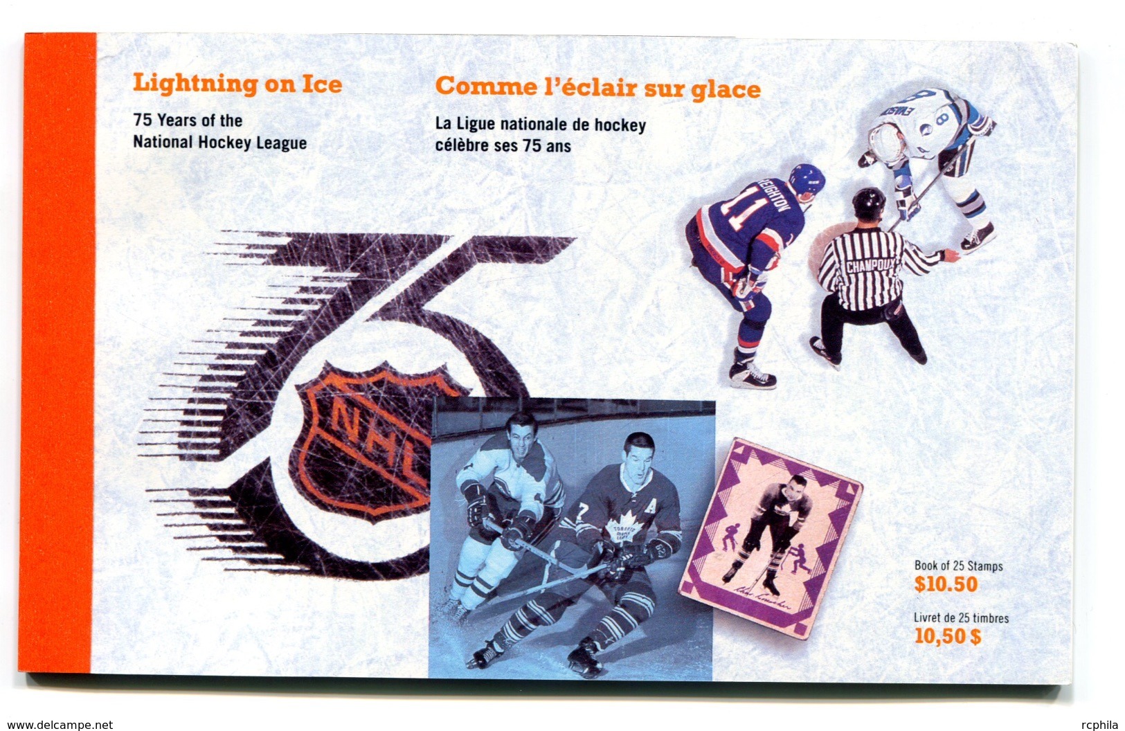 RC 17791 CANADA BK148 HOCKEY SUR GLACE ISSUE CARNET COMPLET BOOKLET NEUF ** TB MNH VF - Full Booklets