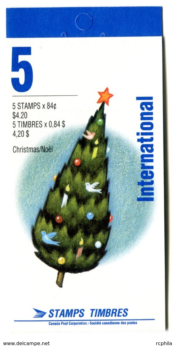 RC 17795 CANADA BK152 CHRISTMAS ISSUE CARNET COMPLET NON COLLÉ OUVERT NOT GLUED OPEN BOOKLET NEUF ** TB MNH VF - Cuadernillos Completos