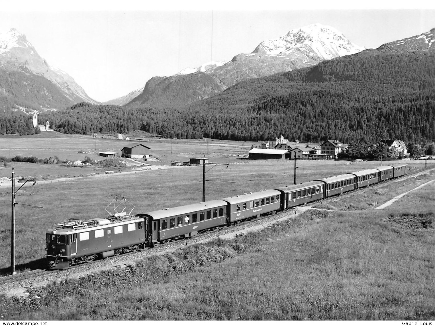 BVA - Celerina Vers Samaden Ge 4/4 609 - Rhätische Bahn - RhB - R.h.B. Ligne De Chemin De Fer Train - Celerina/Schlarigna