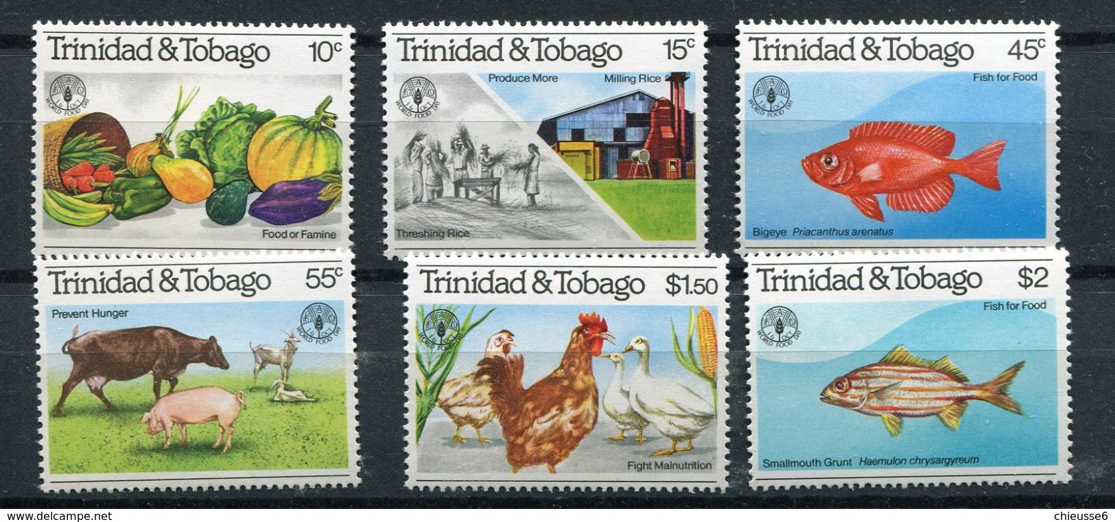 ** Trinité Et Tobago   N° 439 à 444  Contre La Faim - Tegen De Honger