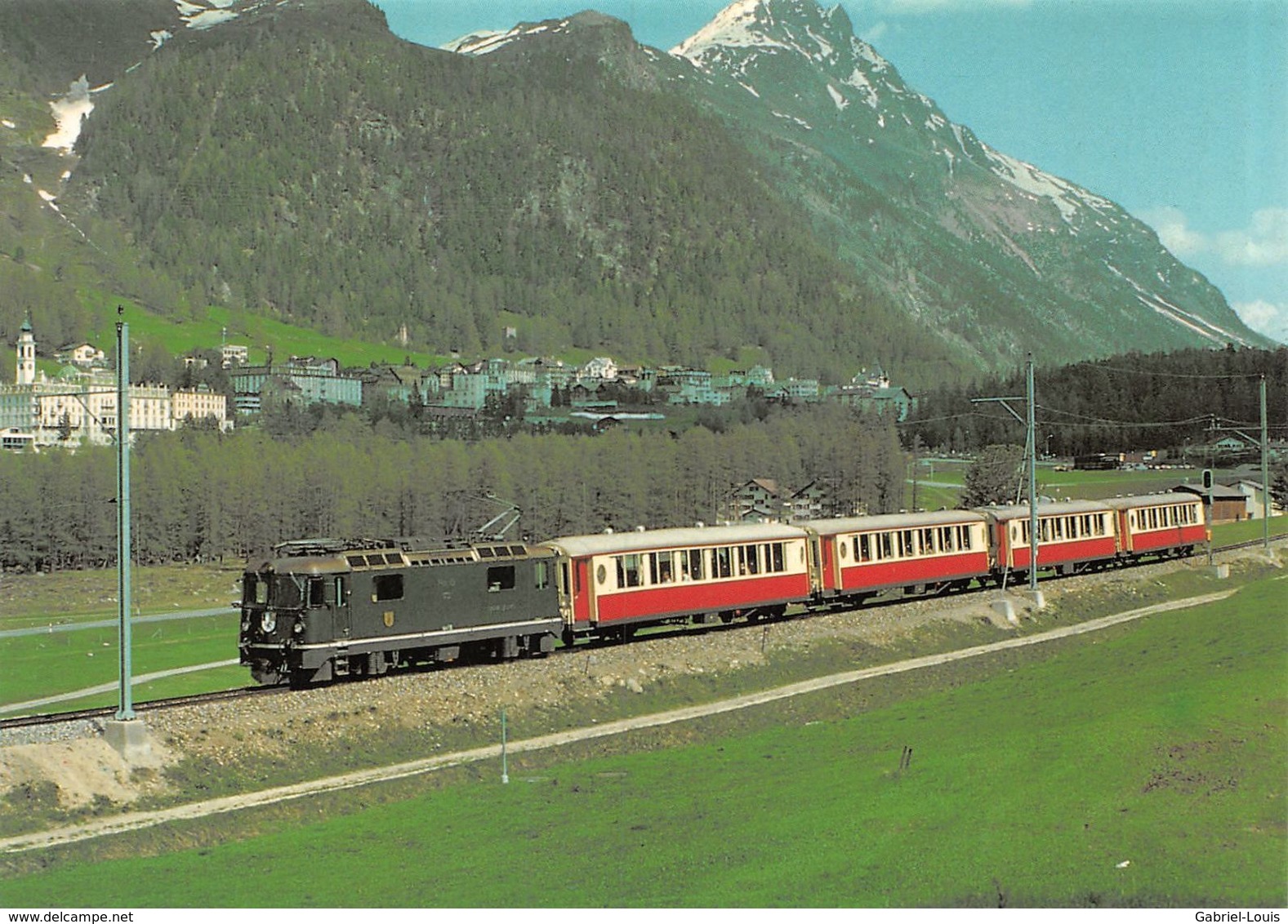 BVA - Pontresina Ge 4/4 II 613 Domat / Ems - Rhätische Bahn - RhB - R.h.B. Ligne De Chemin De Fer Train - Domat/Ems